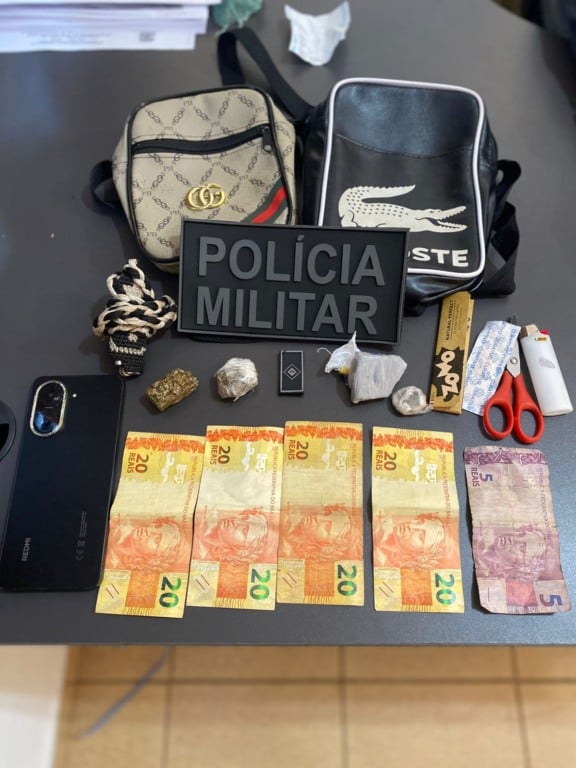 Polícia Militar prende homem e apreende adolescente por tráfico de drogas no bairro Vila Piloto