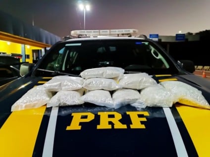 Material estava escondido em veículo abordado durante fiscalização - Foto: Divulgação/PRF