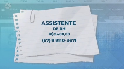 TVC Emprego: confira as vagas e salários oferecidos nesta segunda-feira