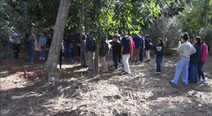 Estudantes participam de circuito ecológico no Cinturão Verde