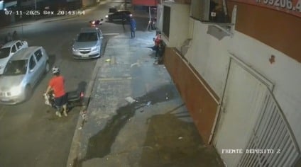Momento do acidente foi registrado por câmeras de segurança - Foto: Reprodução/ PCMS