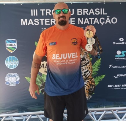 Atleta três-lagoense conquista 3 medalhas no Troféu Brasil Master de Natação em Campo Grande
