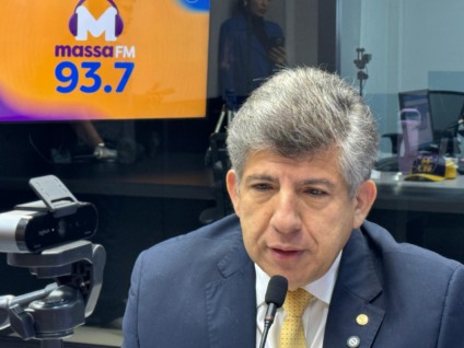 Lídio Lopes nos estúdios da Massa FM Campo Grande - Foto: Adriano Hany/Portal RCN67