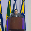 Vereadora Isa Marcondes na Tribuna da Câmara Municipal. (Foto: Kátia Kuratone)