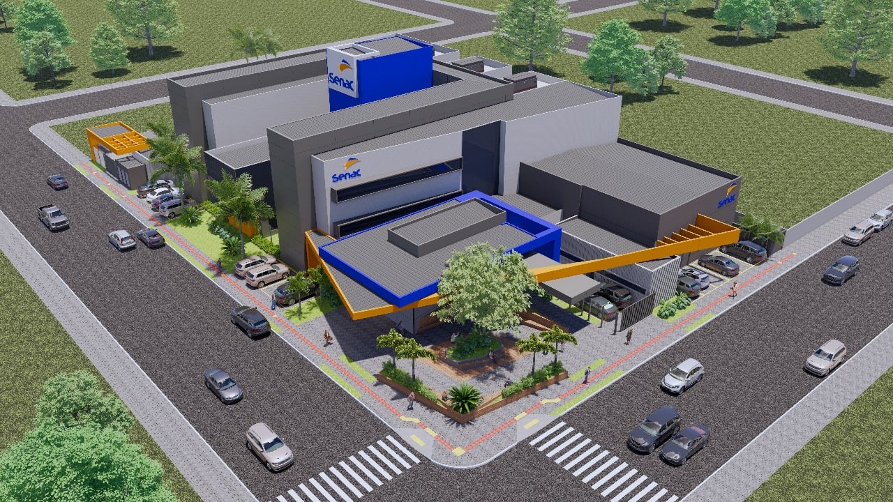 Novo bloco do Sesc Três Lagoas conta com quadra, auditório e refeitório moderno