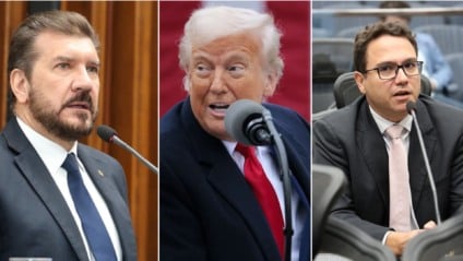 Pedro Kemp e Pedrossian Neto foram uns dos deputados que se manifestaram com possível taxção de Donald Trump - Foto: Reprodução