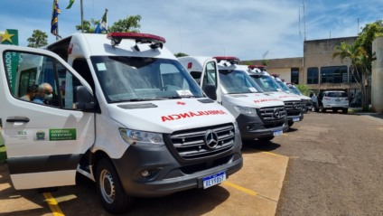 O investimento garante 26 novas ambulâncias para o estado -Reprodução/SES