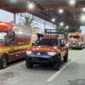 Equipe do RCN Notícias acompanhou a revoada com as viaturas do Corpo de Bombeiros pelas vias urbanas (Foto: Nestor Júnior/Cultura FM)