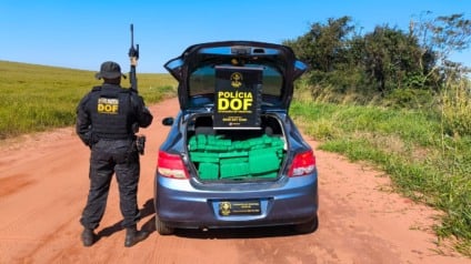 Veículo transportava quase 500 tabletes da droga e tinha como destino o interior de São Paulo - Foto: Divulgação/DOF