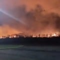Apesar de chegar próximo, o fogo não atingiu residências e não houve vítimas./ Foto: Reprodução/Redes Sociais