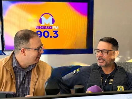 Leonardo de Souza é comandante do helicóptero da PRF no Estado / Foto: Rádio Massa FM/Dourados
