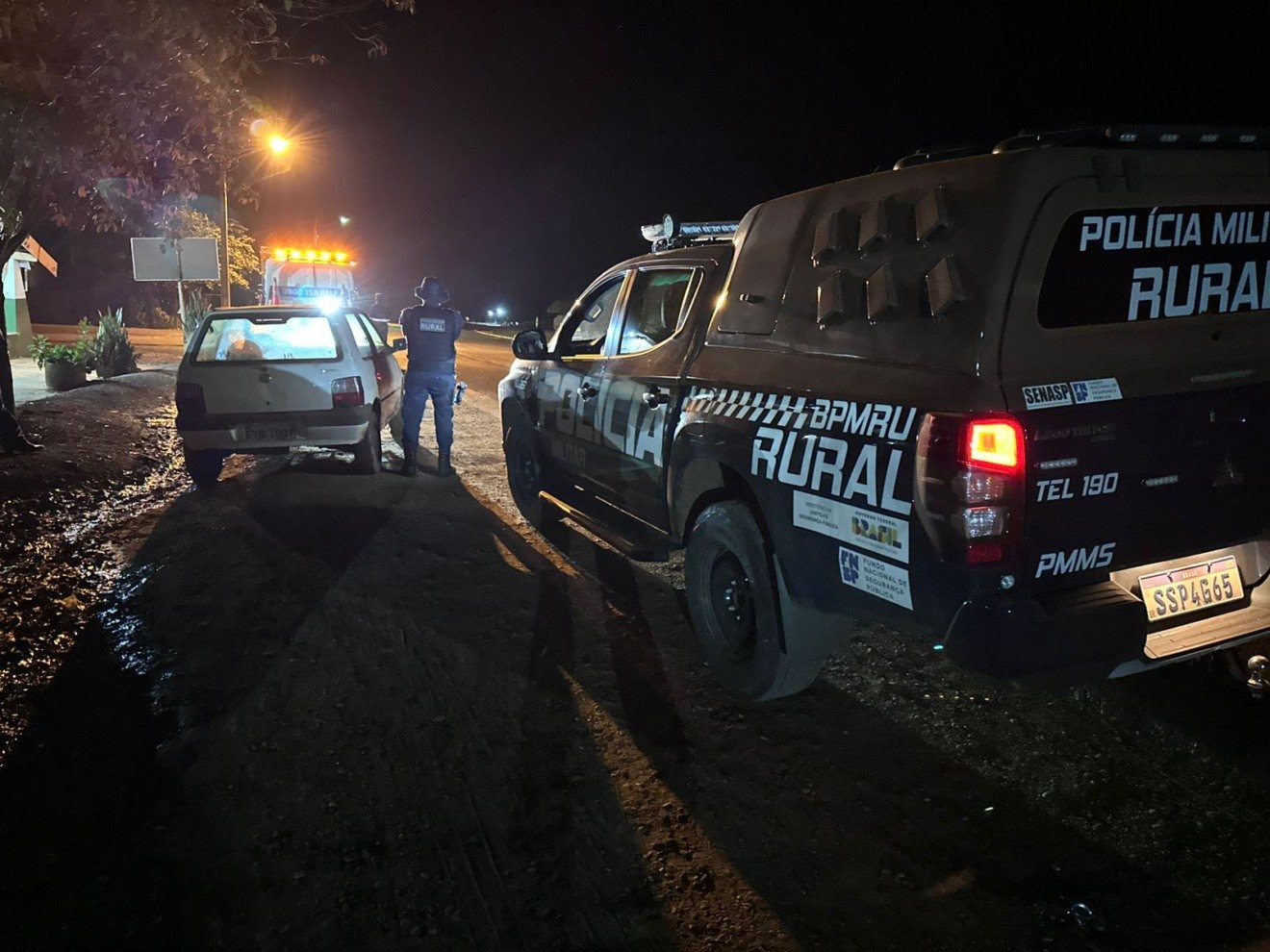 PM Rural apreendeu o veículo na região de Aparecida do Taboado (Foto: PM Rural)