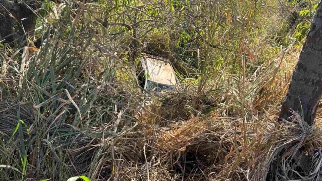 A Polícia Civil foi acionada para o local. Os trabalhadores foram encontrados mortos no mesmo local da queda do veículo. (Foto: Reprodução Deodápolis News)