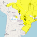 A indicação é manter a atenção com a hidratação, bebendo bastante líquido. (Foto: Reprodução Inmet)