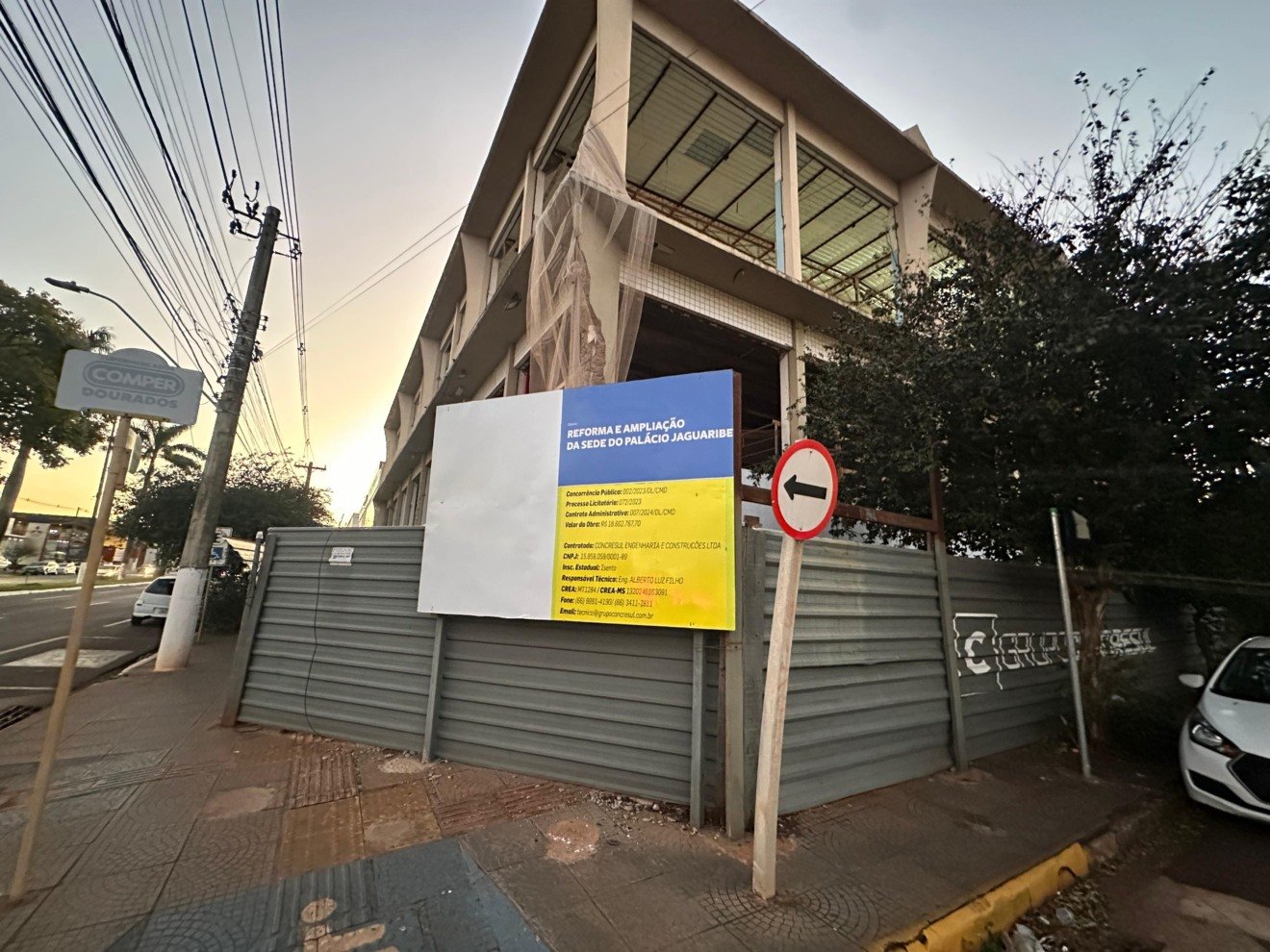 Câmara de Dourados contratou a empresa Maciel Assessores S/S para realizar a auditoria técnica e contratual da execução da obra de reforma do prédio próprio da Casa de Leis. (Foto: Leonardo Júnior)
