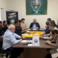 Reunião na sede da Federação durou cerca de uma hora e meia e definiu os detalhes da competição (Foto: Mariana Moreira/FFMS)