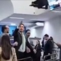 André Salineiro sendo contido por vereadores durante sessão da Câmara Municipal de Campo Grande