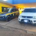 PRF recupera caminhonete furtada em posto de combustíveis na BR-262, em Água Clara