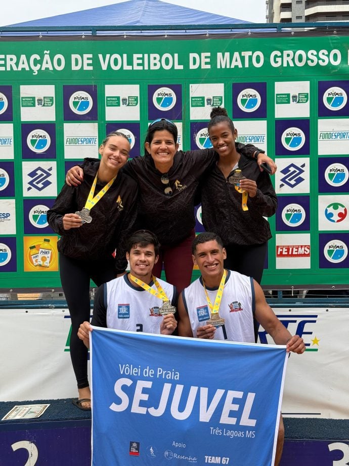 A competição, é promovida pela Federação de Voleibol de Mato Grosso do Sul (FVMS) e Fundação de Desporto e Lazer de Mato Grosso do Sul (Fundesporte) e reuniu 107 duplas masculinas e femininas, que disputaram 173 partidas ao longo dos quatro dias. Foto: Divulgação.
