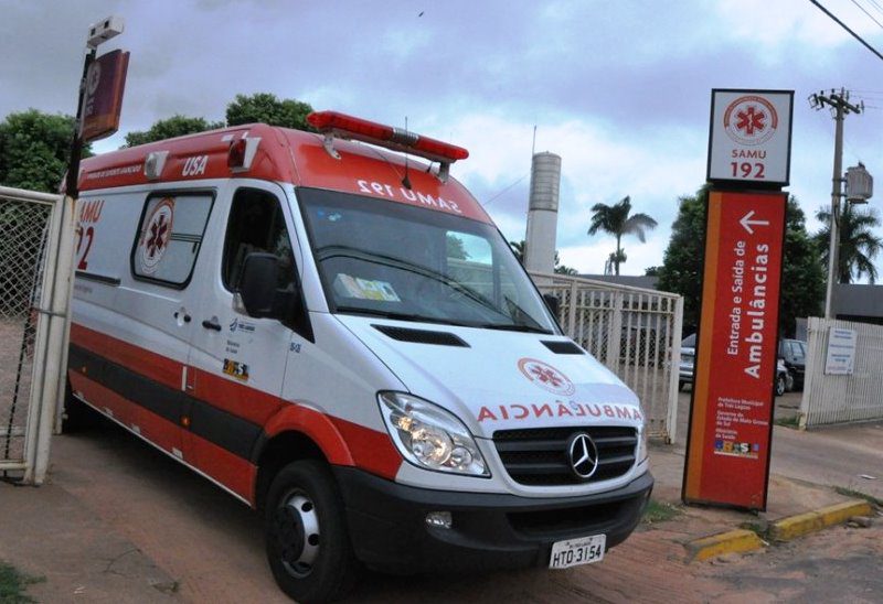SAMU prestou atendimento ao jovem esfaqueado pela ex-mulher em Três Lagoas