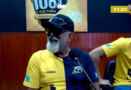Ademar Maricota, presidente da associação, nos estúdio da Cultura FM Paranaíba - Foto: Cultura FM