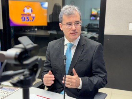Luiz Rene do Amaral nos estúdios da Massa FM Campo Grande - Foto: Adriano Hany/Portal RCN67