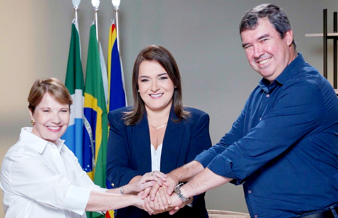 Governador fortalece aliança com Adriane e Tereza Cristina no Progressistas