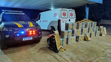 Droga foi apreendida na BR-262 (Foto: Reprodução/PRF-MS)