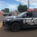 eículo foi abandonado na fronteira com o Paraguai - Reprodução/PCMS