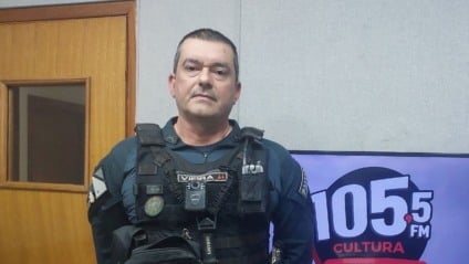 Comandante comentou o levantamento das ocorrências de furto e roubo em Aparecida do Taboado (Foto: Tony Fernando/Cultura FM)