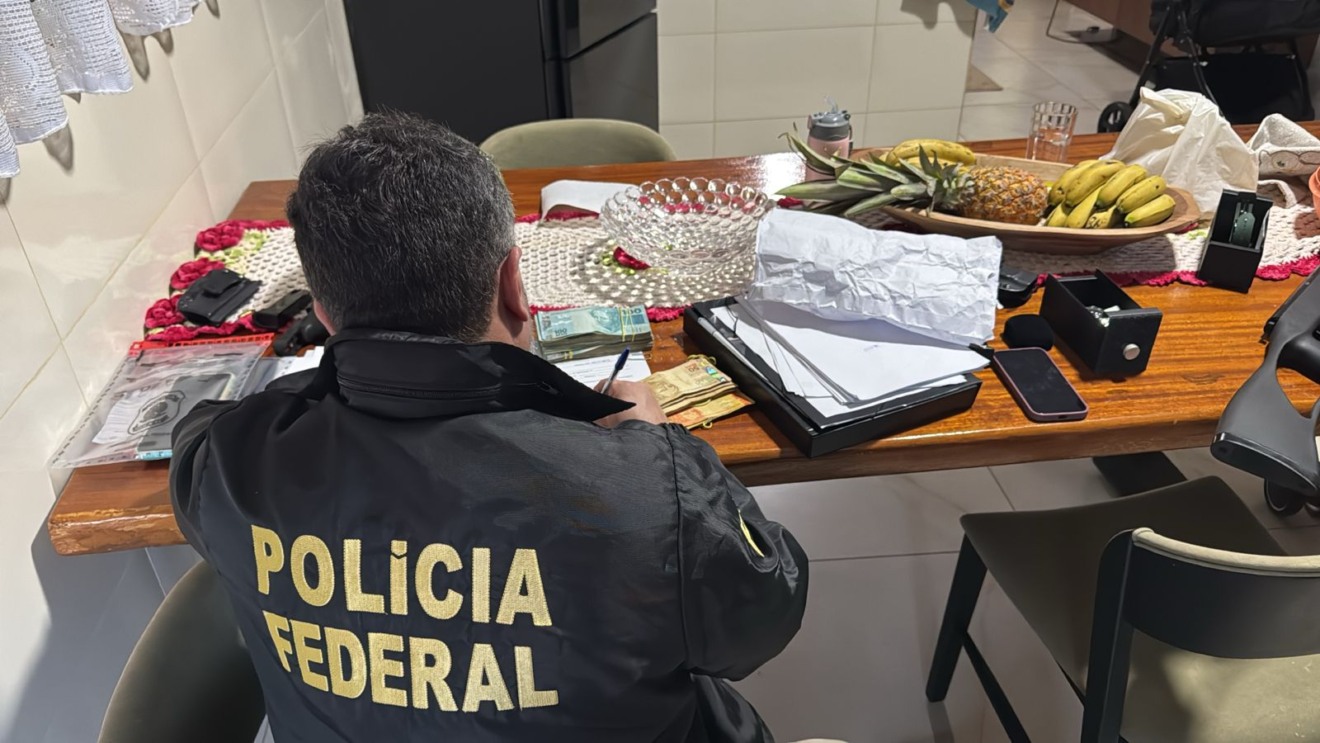 Policial federal em diligência durante a Operação Rastro Cirúrgico (Foto: PF)