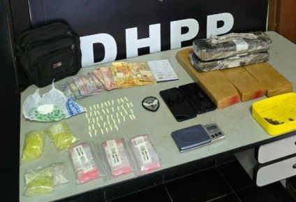 Policiais encontraram entorpecentes dentro da casa do suspeita - Foto: Reprodução/ PCMS