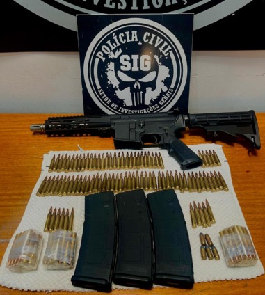 Polícia Civil apreende fuzil e mais de 150 munições em residência de Três Lagoas