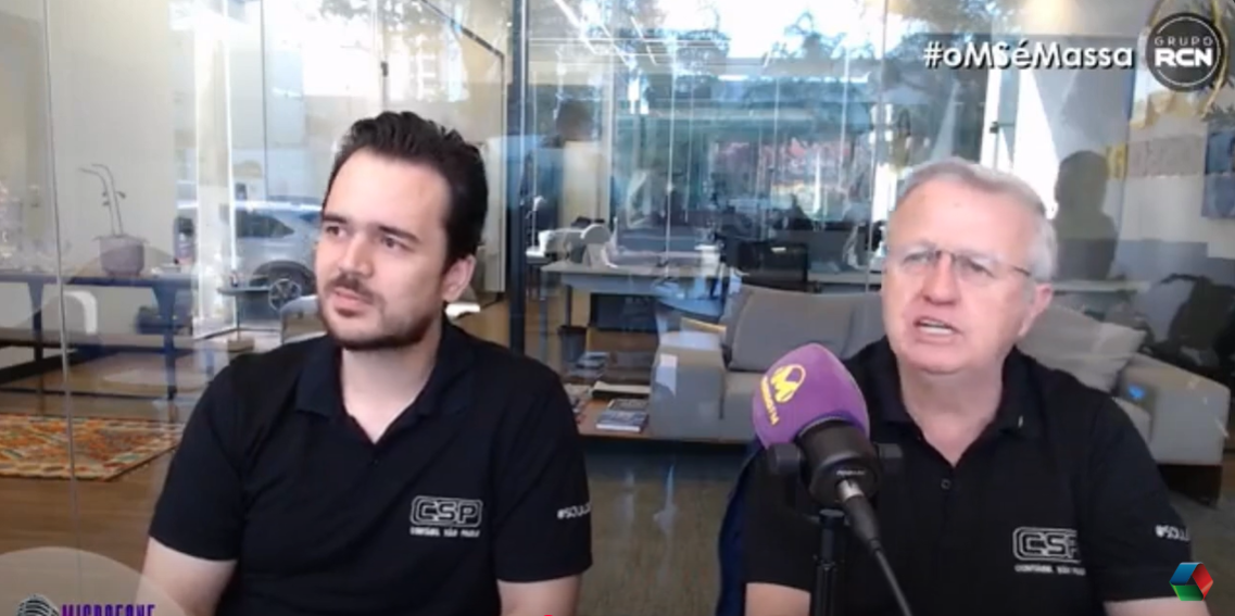 os empresários Paulo Roberto Campione e Alan Campione, sócios proprietários da Contábil São Paulo. (Reprodução)