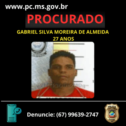 Polícia Civil divulgou foto de homem procurado acusado por homicídio em Ponta Porã. (Divulgação/PCMS)