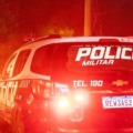 Viatura da PM durante abordagem que resultou na prisão de um major do Exército em Campo Grande
