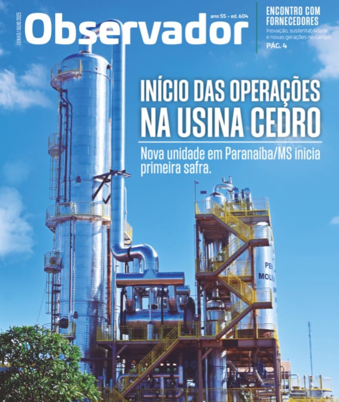 Grupo Pedra Agroindustrial destaca entrada em operação da usina Cedro, em Paranaíba. 
