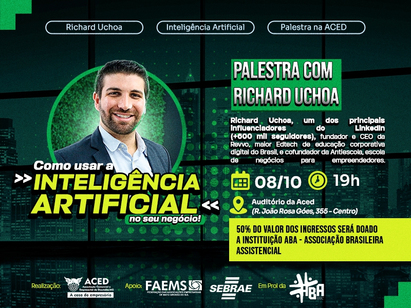 Evento traz Richard Uchoa à Dourados / Imagem: Divulgação