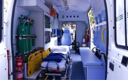 Parte interna de uma ambulância utilizada para transporte de pacientes em estado de emergência - Foto/Arquivo