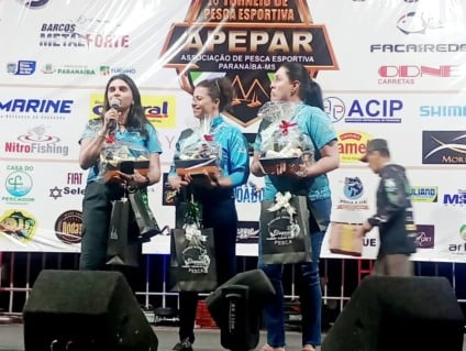 Equipe feminina cumpre cota e defende mais participação das mulheres na pesca esportiva.  