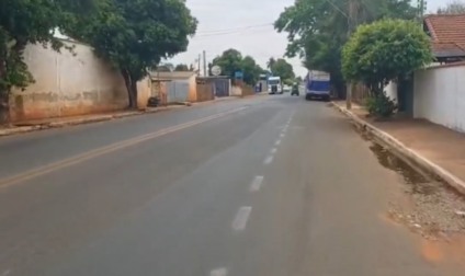 Avenida João Pedro Pedrossian, em Aparecida do Taboado (Foto: Reprodução/Cultura FM)