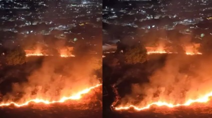 Imagens aéreas mostram a destruição da região que abriga o campus da Universidade Federal de Mato Grosso do Sul (UFMS) no município - Foto/MAGFly