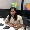 Giseli Oliveira nos estúdios da Massa FM Campo Grande - Foto: Fernando de Carvalho/Portal RCN67