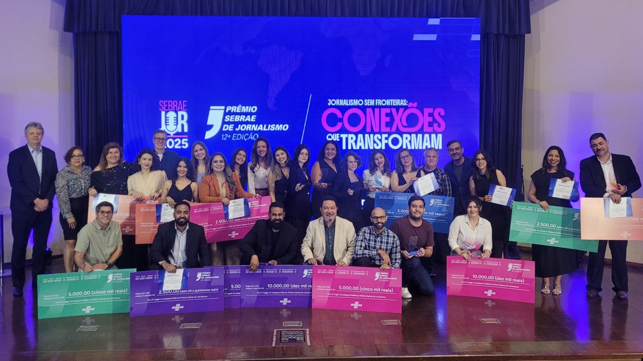 Vencedores do Prêmio Sebrae de Jornalismo (Foto: Rodrigo  Moreira/ Massa CG)