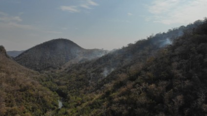 Há três dias fogo consome a região da Serra da Bodoquena (Reprodução/ ICMBio)
