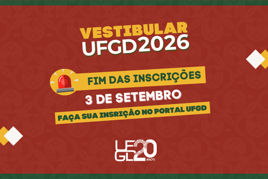 Termina hoje o prazo para inscrição no vestibular da UFGD (Divulgação) 