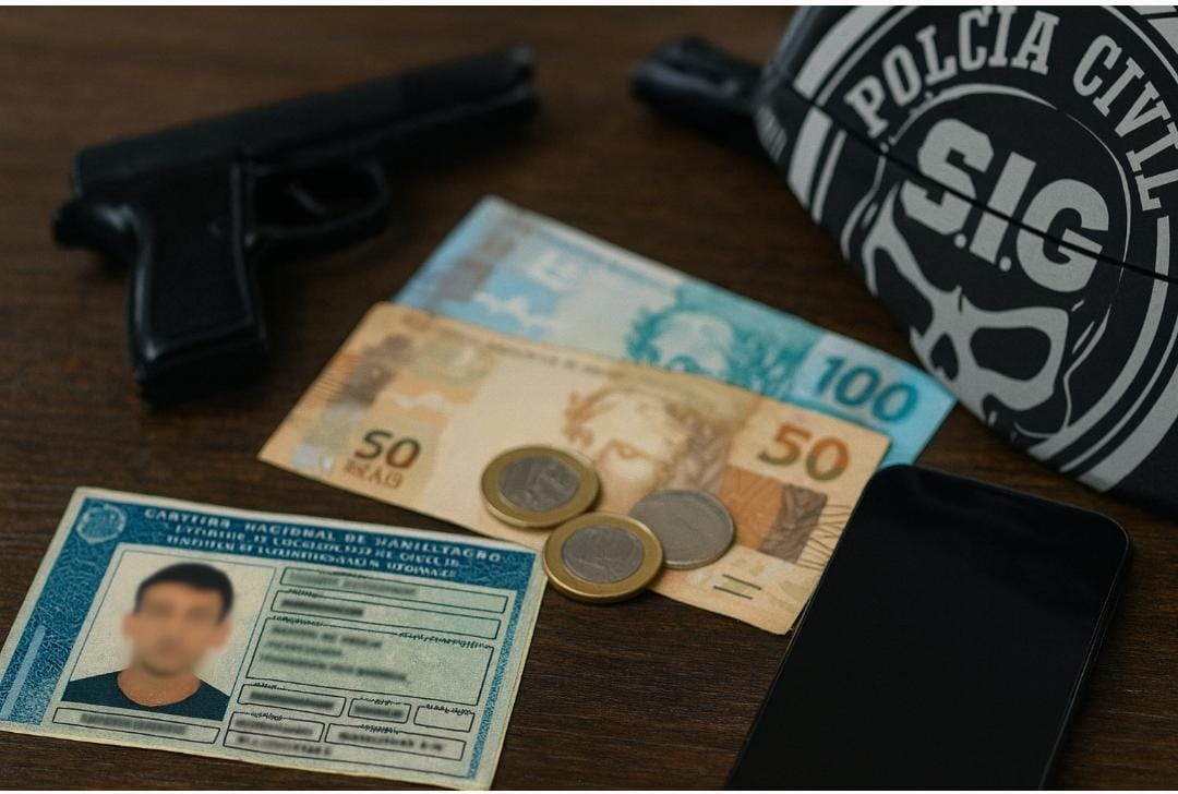 Investigação apontou que o suspeito usou documento falso para abrir conta digital e movimentar benefício de trabalhador - Foto: Divulgação/Polícia Civil de MS