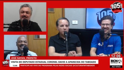 Coronel David e José Natan, em entrevista ao RCN Notícias em Aparecida do Taboado (Foto: Reprodução)
