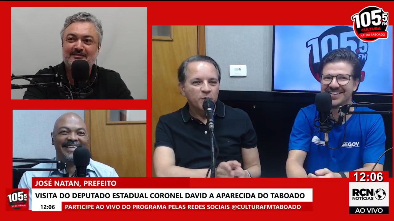 Coronel David e José Natan, em entrevista ao RCN Notícias em Aparecida do Taboado (Foto: Reprodução)