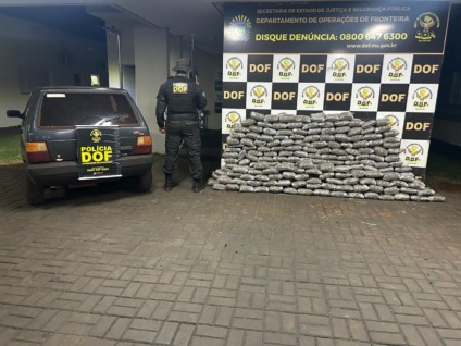 Droga apreendida foi avaliada é mais de R$ 2,2 milhões / Foto: DOF/Reprodução